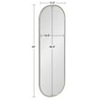 thumbnail image 5 of Kate and Laurel Caskill Modern Capsule Panel Mirror, 16 x 48, Silver, Decorative Oval Full Length Accent Mirror for Wall, 5 of 8