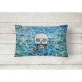 thumbnail image 2 of Skeleton Skull Pirate Canvas Fabric Decorative Pillow, 2 of 4