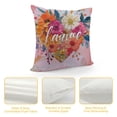 thumbnail image 4 of SHANXI Flower Name Pet Pillow Covers Design /Love Cushion Covers Printing for Car Sofa Bed Couch 20x20in, 4 of 5
