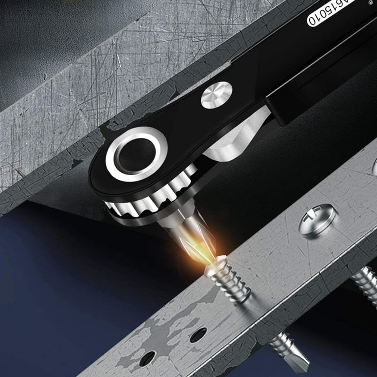 LAOA Mini Ratchet Wrench Screwdriver Bit Set with Hex Shank