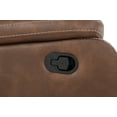 thumbnail image 5 of Steve Silver Katrine Faux Leather Reclining Sofa, Chestnut Brown, 5 of 12