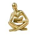thumbnail image 1 of Thinker estatua decoración adornos artesanías figuras estilo nórdico coleccionables resina escultura arte figurita para regalo estante estudio hogar 85 cm x 6 cm x 115 cm BLESIY Figura Lector abstracto, 1 of 8