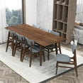 thumbnail image 3 of Arvada Modern Solid Wood Walnut Dining Room & Kitchen Table and Chairs Set of 8, 3 of 6