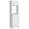 thumbnail image 5 of Nmkwnr Wood Pantry Cabinet with 1 Drawer and 2 Open Shelf, 4 Doors Storage Cabinet for Living Room, Dining Room, Kitchen, White, 5 of 7