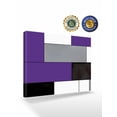thumbnail image 2 of Purple Grey Wall Art for Living Room, Canvas Picture Wall Decor for Bathroom Bedroom, Modern Purple Geometric Painting Artwork for Office Kitchen Hallway Dining Room Home Decorations 16"x20", 2 of 8