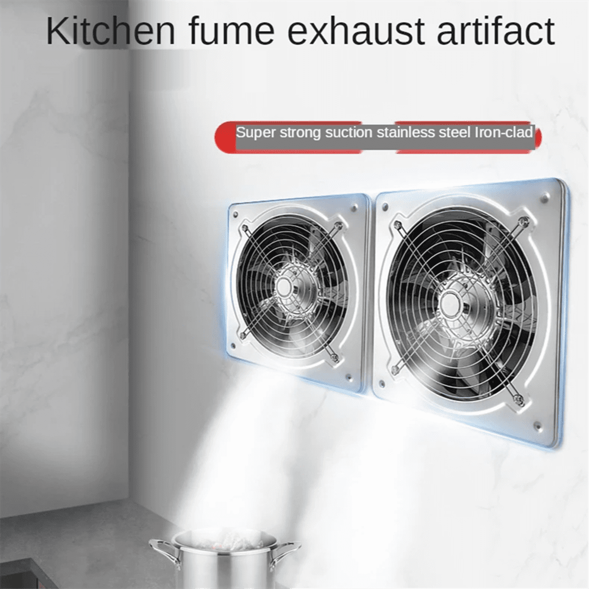 6Inch Booster Fan Extractor Exhaust Fan Ventilation Pipe Fan for Bathroom Toilet Kitchen Wall Window Stainless Steel Fan,1 * Booster Fan,Silver