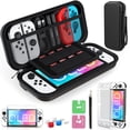 thumbnail image 1 of Carrying Case for Switch OLED, 11 in 1 Accessories Kit for Nintendo Switch OLED with Transparent Hard Protective Case, HD Switch Screen Protector and Thumb Grip Caps, 1 of 9