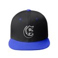 thumbnail image 2 of Daxton Classic Snapback Old English A to Z Numbers Initials Flat Bill Visor Cap-Black Royal Hat, Letter E, 2 of 3