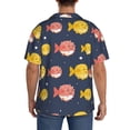 thumbnail image 6 of Picia Cute Puffer Fish Men's Linen Shirts Short Sleeve Cuban Beach Shirts Casual Shirts Button Down Shirt for Men Beach Summer Wedding Shirt-Small, 6 of 7