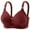 2_Wine, variant on loopsun Womens Plus Size Bra,Woman's Printing Gathered Together Large Size Daily Bra Underwear No Rims