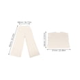 thumbnail image 2 of YSNOOWE 1Jgo Conjunto Casual De Mujer Beige Sin Y Pantalón Ancho De Poliéster, 2 of 8