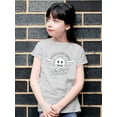 thumbnail image 2 of Fly Away - Retro Winged Emoji Graphic Youth's T-shirt, 2 of 4