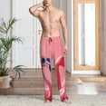 thumbnail image 6 of Lsque Cool Flamingos Sunglasses Scene Print Men's Pajama Pants, Lounge Pant - Comfortable Home Wear,Elastic Waistband, Stylish Design-Large, 6 of 9