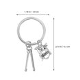 thumbnail image 2 of PENIKOKO Silver Drumsticks Keychain for Musicians Unique Design Versatile Use Perfect for Rock Bands and Music Lovers 2pcs, 2 of 8