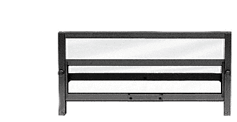 CRL 702DU Dark Bronze Vertical Sliding Ticket Window with 18' x 3-1/2' Opening
