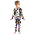 thumbnail image 3 of BZSMCE Unisex Pajama Set Snug-Fit Cotton Sleepwear Colorful Bunny Bliss Printed, 3 of 7