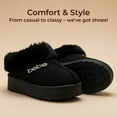 thumbnail image 2 of bebe Girls Slippers – Platform House Shoes with Faux Fur Lining, Cozy Winter Slippers for Little Kid/ Big Kid, 2 of 9