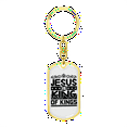 thumbnail image 4 of Jesus King Of Kings Stainless Steel or 18k Gold Premium Swivel Dog Tag Keychain, 4 of 16