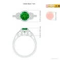 thumbnail image 5 of ANGARA Lab Grown 1.2 Ct Aeon Emerald Leaf & Vine Engagement Ring with Milgrain for Women in 14K White Gold (Size-7mm) | May Birthstone, Anniversary, Jewelry Gift for Women | Lab-Grown Emerald Ring, 5 of 8
