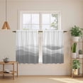 thumbnail image 3 of Grey Ombre Kitchen Curtains, Summer Minimalist Ocean Waves Light Filtering Window Curtain Panels, 2Pcs Rod Pocket Window Treatments Set for RV Dining Room Study Room 42x54 Inches, 3 of 9