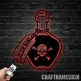 thumbnail image 2 of Craftnamesign Custom Skull Potion Bottle Metal Wall Art LED Light, Skull Skeleton Metal Sign, 2 of 5
