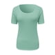 thumbnail image 3 of Gibobby Playeras Mujer Camisa de punto ajustada de manga corta con cuello redondo para mujer, camisetas ajustadas básicas, camisetas de verano de Color sólido Henley（Glauco， M), 3 of 4