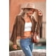 thumbnail image 4 of Chaqueta PRETTYGARDEN 2025 para mujer de gamuza sintética con flecos color café XXL, 4 of 9