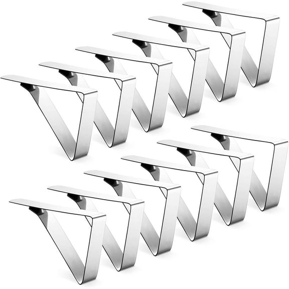 Heavy Duty Stainless Steel Tablecloth Clips 12 Pack Perfect for Events