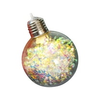 MOQLOM Christmas Tree Decoration Glow Balls, 2.8in 1pc Funny Christmas Ornaments Balls, Mini Packages Clear Ornaments Ball, Lighted Hanging Clear Plastic Ornaments Ball (B)