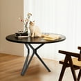 thumbnail image 3 of Geometric Heavy Duty Table Legs Solid Metal Dining Table Base 28.4" Black, 3 of 9