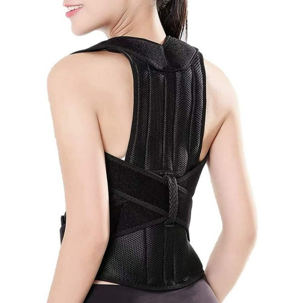 Corrector de postura de espalda para mujeres y hombres, cómodo y eficaz soporte para la parte superior de la espalda, corrector de postura ajustable para aliviar el dolor de espalda,