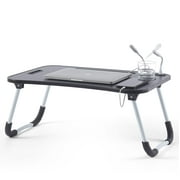 Lammaloe Foldable Lap Desk with USB Ports, Portable & Lightweight Laptop Desk for Bed and Couch - Ideal for Working, Reading, or Eating, Large