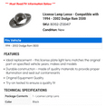 thumbnail image 2 of License Lamp Lense - Compatible with 1994 - 2002 Dodge Ram 3500 1995 1996 1997 1998 1999 2000 2001, 2 of 2
