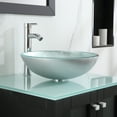 thumbnail image 6 of Wonline 24" Wood Bathroom Cabinet Single Vanity Glass Vessel Sink w/Mirror & Countertop, 6 of 7
