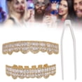 thumbnail image 4 of Bling Teeth Iced Out Teeth Grill Teeth Set Hip Hop Teeth Grills Iced Out Teeth Decoration For Men Women, 4 of 8