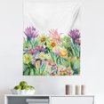 thumbnail image 1 of Watercolor Tapestry, Fine Art Botanical Painting of Abstract Garden Flowers and Succulents, Fabric Wall Hanging Decor for Bedroom Living Room Dorm, 5 Sizes, Multicolor, by Ambesonne, 1 of 1
