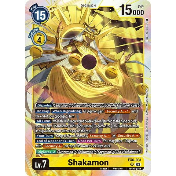 Digimon Infernal Ascension Super Rare Shakamon EX6-031
