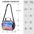 thumbnail image 3 of Insulated Lunch Bag 6L Leak-Proof Lunch Box with Shoulder Strap Multiple Pockets Lunch Tote Tie-dye Clouds Pattern, 3 of 9