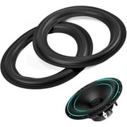 2pcs 6 inch / 156mm Speaker Foam Perforated Rubber Speaker Foam Edge Surround Rings Replacement Parts for Speaker Repair or DIY (Black)
