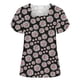 thumbnail image 2 of Fiudx Ofertas Flash Del Día Moda Mujer Verano Casual Tops Cuello Alto Estampado Manga Corta -, 2 of 5