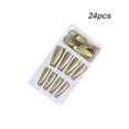 thumbnail image 3 of 1 Set French Tip Press on Manicure Kit Nails Coffin False Toe Files Glittery Stick Full Cover Ballet Style Beauty Tool DIY Decorations Type 18, 3 of 6