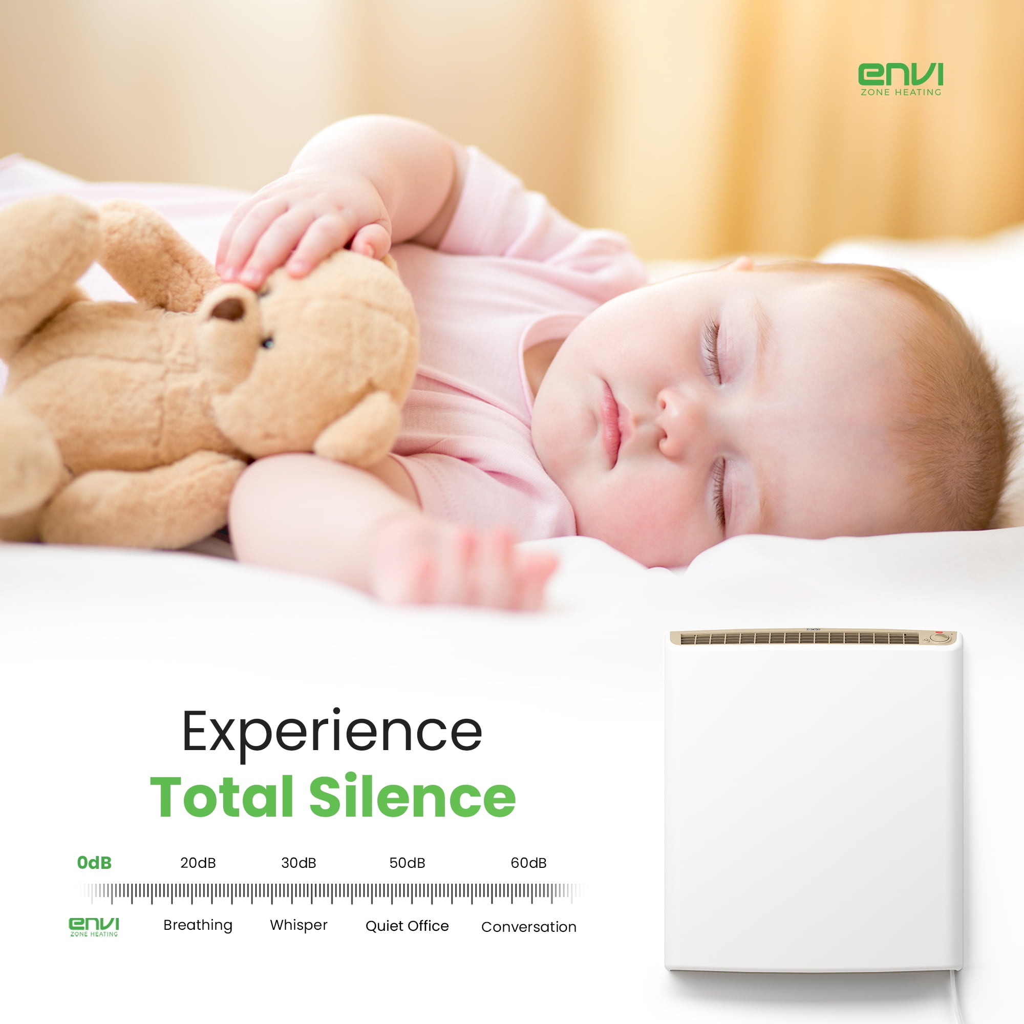 Envi Plug-in Electric Panel Wall Heater for Home, Energy Efficient, Child  Safe, Quiet, Great for Bedrooms, Bathrooms, Office, Kitchen, Garage,  Tip-Over Protection, Comfort-Level Adjustable Thermostat - Walmart.com