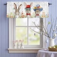thumbnail image 5 of Valance for Windows,Spring Easter Cute Bunny Flower Valances Curtain Rod Pocket Valance for Kitchen Bedroom Living Room Bathroom,Watercolor Country Leaves Short Curtains Window Treatment 54x18in, 5 of 9