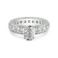 thumbnail image 3 of 3 Carat IGI Certified Oval Shape Lab Grown Diamond Engagement Ring | 14K White Gold | Madeline Full Eternity Diamond Ring | FG-VS1-VS2 Quality Friendly Diamonds, 3 of 5