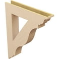 thumbnail image 5 of Ekena Millwork 5 1/2"W x 32"D x 40"H Funston Traditional Rough Cedar Woodgrain TimberThane Bracket, Primed Tan, 5 of 6