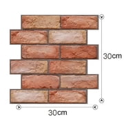 Xkiss 3D Tile Brick Self-adhesive Waterproof PVC Panel Wall Decals & Stickers (20 Pieces)