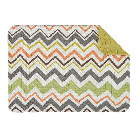 Tazzo Cotton Reversible Placemats Set of 4 Quilt, 13" x 19"