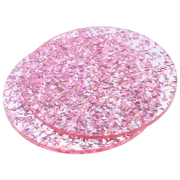 Acrylic Coaster Set of 2 Practical Heat Insulation Placemats for Table Protection Pink