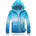 thumbnail image 2 of XINPING Women UPF 50+ UV Sun Protection Jacket Outdoor Plus Size Hooded Windproof Loose Printed Coat Water Proof Storage Bag Jacket, 2 of 3