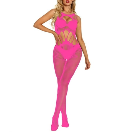 

Sexy One Piece Bodysuit Lace Babydoll Lingerie for Women Deep V Neck Teddy Chemise